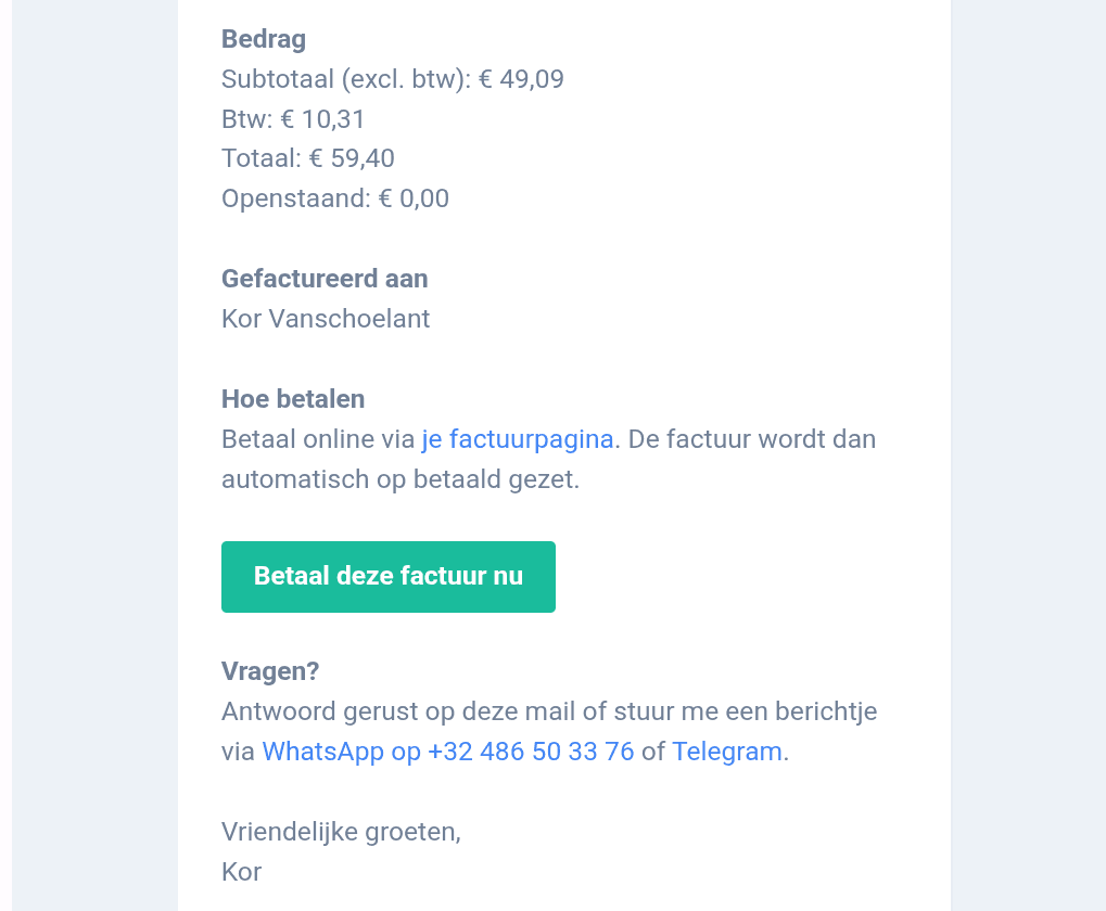 mail factuur ko host 2